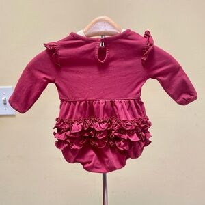 Ruffle Butts red baby one piece Size 3-6 months Rufflebutts
